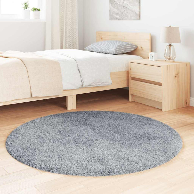 Load image into Gallery viewer, Vidaxl hoogpolig vloerkleed navarra 120x120 cm polyester lichtgrijs