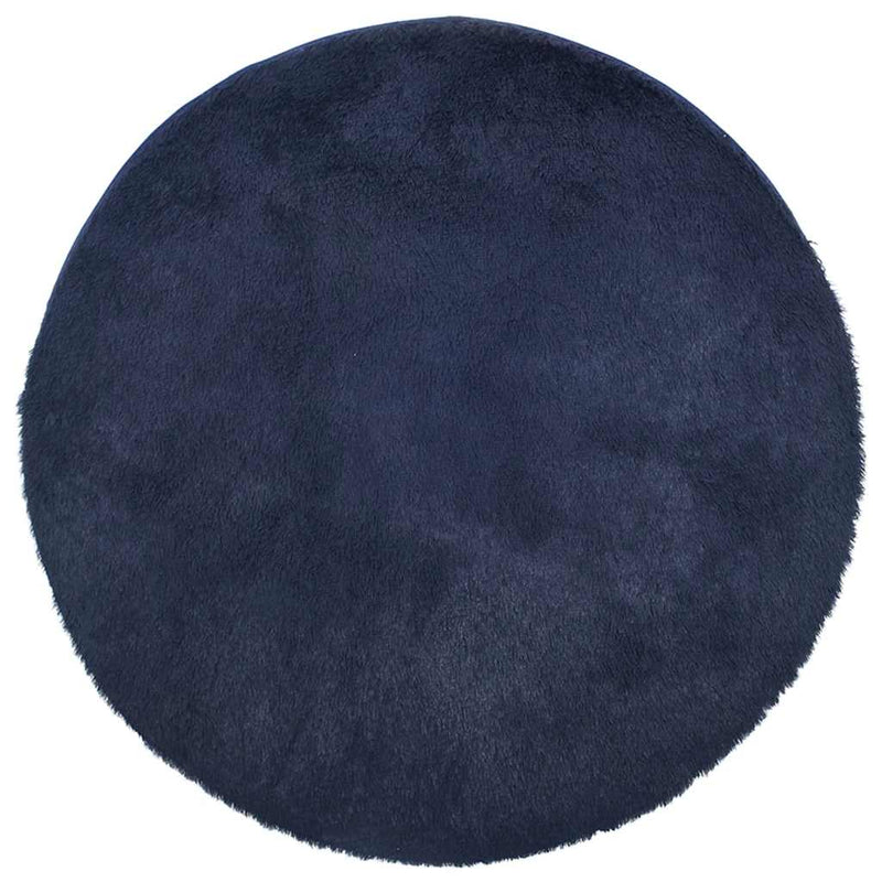 Load image into Gallery viewer, Vidaxl hoogpolig vloerkleed navarra 120x120 cm polyester marineblauw