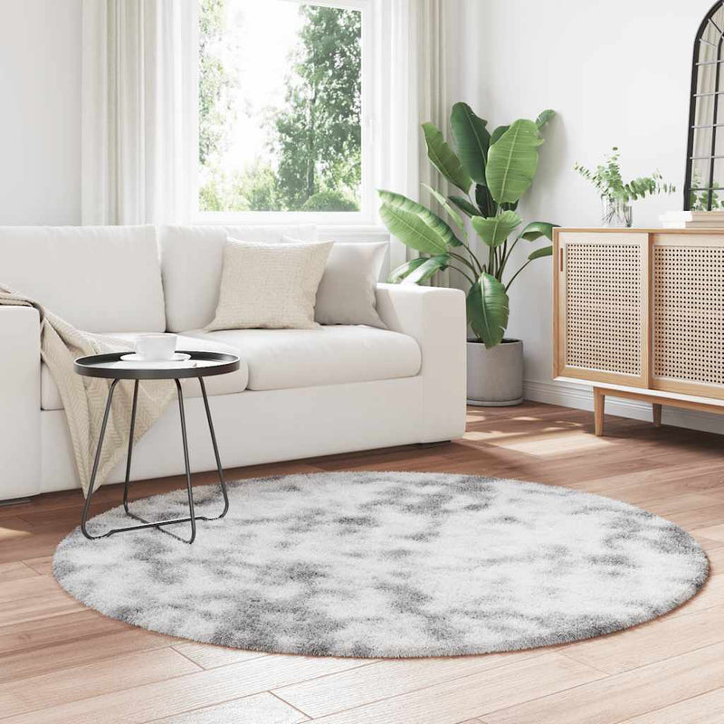 Load image into Gallery viewer, Vidaxl hoogpolig vloerkleed navarra 160x160 cm polyester zilvergrijs