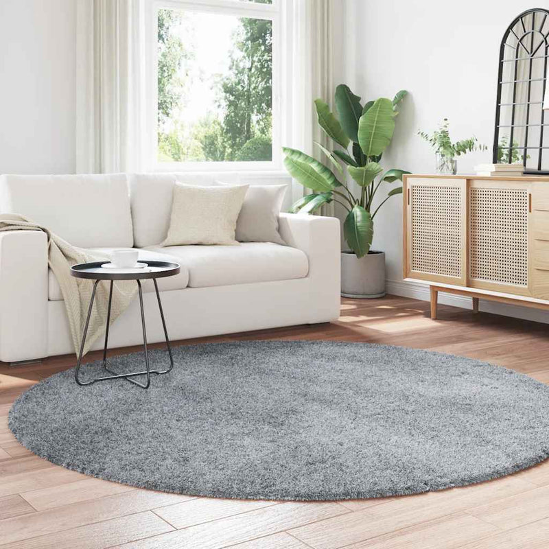 Load image into Gallery viewer, Vidaxl hoogpolig vloerkleed navarra 200x200 cm polyester lichtgrijs