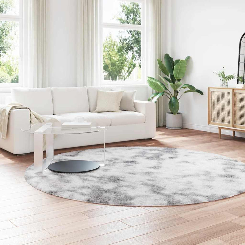Load image into Gallery viewer, Vidaxl hoogpolig vloerkleed navarra 240x240 cm polyester zilvergrijs