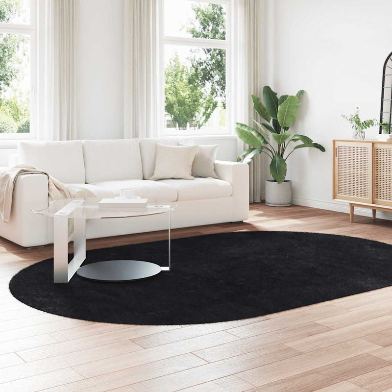 Load image into Gallery viewer, Vidaxl hoogpolig vloerkleed navarra 300x200 cm polyester zwart