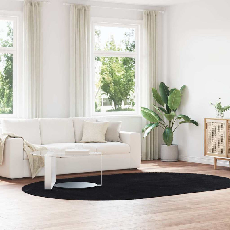 Load image into Gallery viewer, Vidaxl hoogpolig vloerkleed navarra 300x200 cm polyester zwart