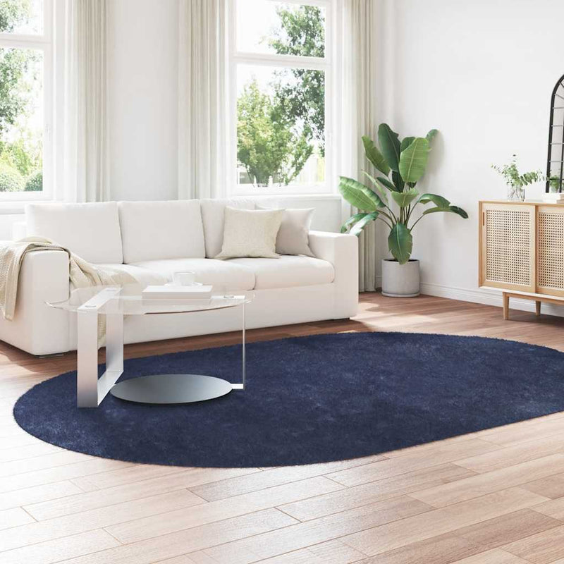 Load image into Gallery viewer, Vidaxl hoogpolig vloerkleed navarra 300x200 cm polyester marineblauw