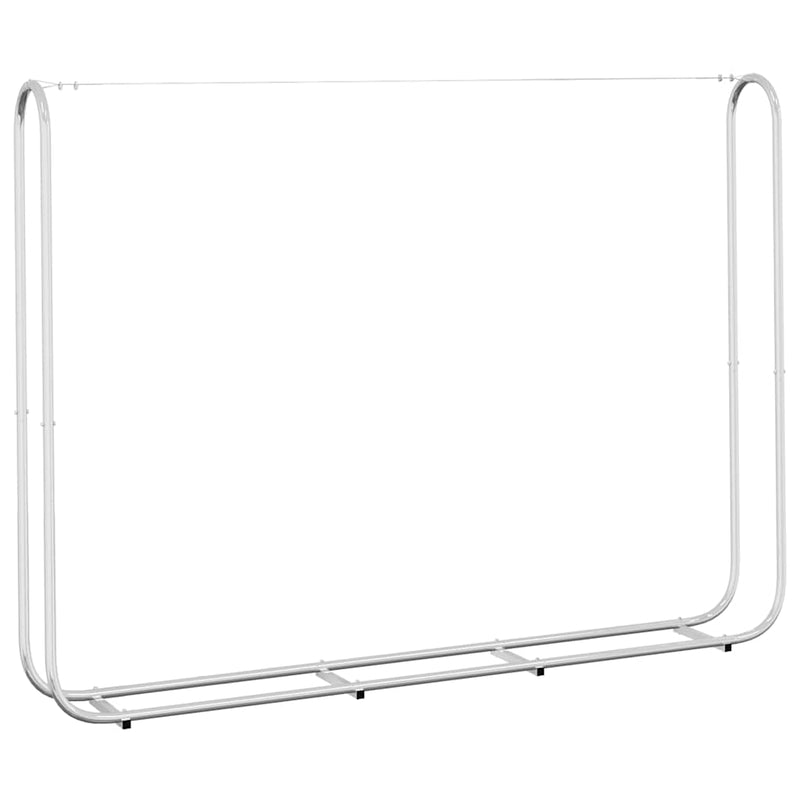 Afbeelding laden in galerijviewer, Vidaxl haardhoutrek 200x25x150 cm gegalvaniseerd staal