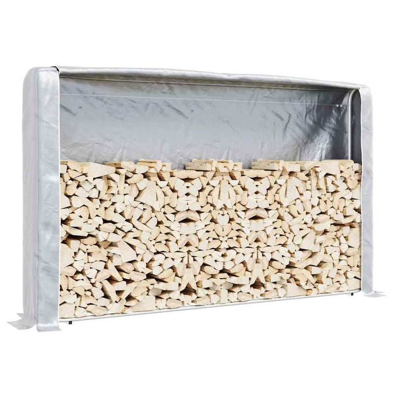 Load image into Gallery viewer, Vidaxl haardhoutrek met regenhoes 250x25x150 cm gegalvaniseerd staal