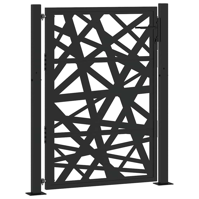 Load image into Gallery viewer, Vidaxl poort met lichtontwerp 100x125 cm staal zwart