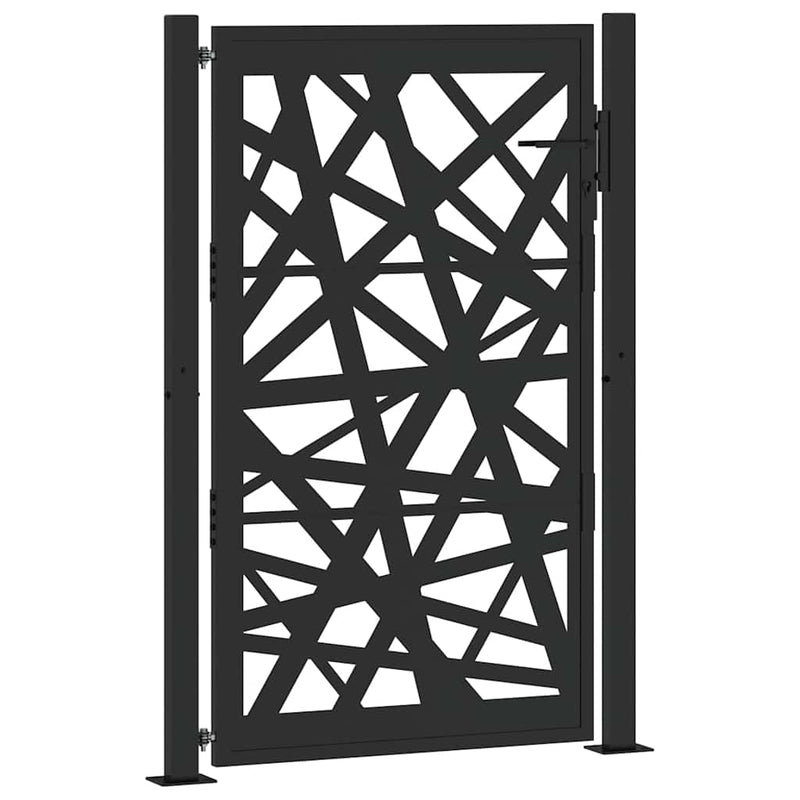 Load image into Gallery viewer, Vidaxl poort met lichtontwerp 100x150 cm staal zwart