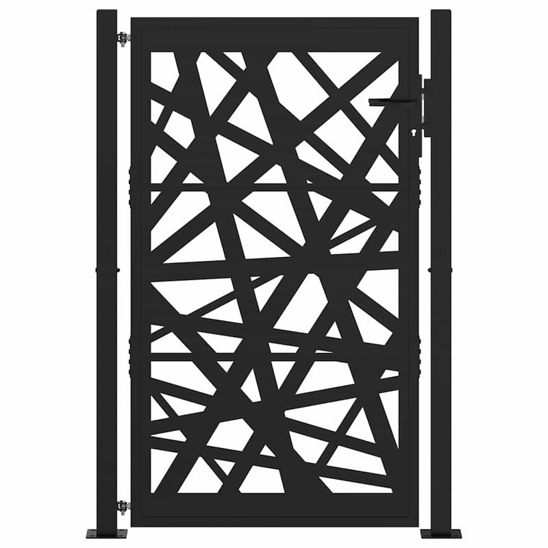 Load image into Gallery viewer, Vidaxl poort met lichtontwerp 100x150 cm staal zwart