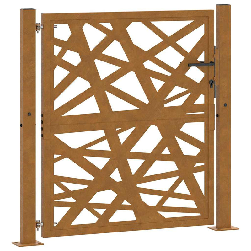 Load image into Gallery viewer, Vidaxl poort met lichtontwerp 100x100 cm weervast staal