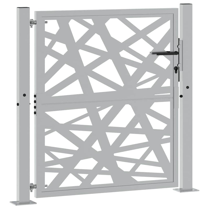 Load image into Gallery viewer, Vidaxl poort met lichtontwerp 100x100 cm weervast staal