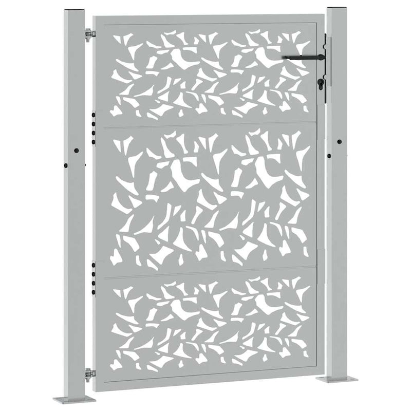 Load image into Gallery viewer, Vidaxl poort met bladontwerp 100x125 cm weervast staal
