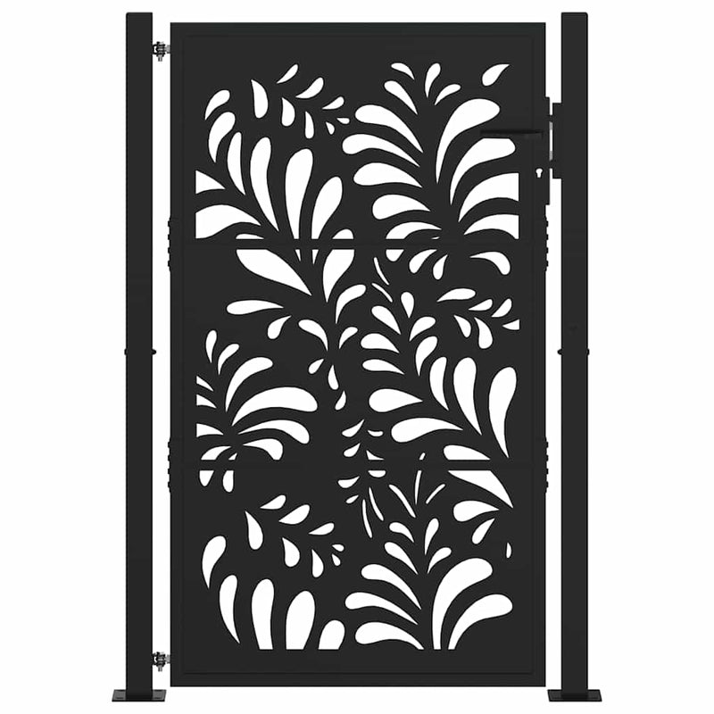 Load image into Gallery viewer, Vidaxl poort met golfontwerp 100x150 cm staal zwart