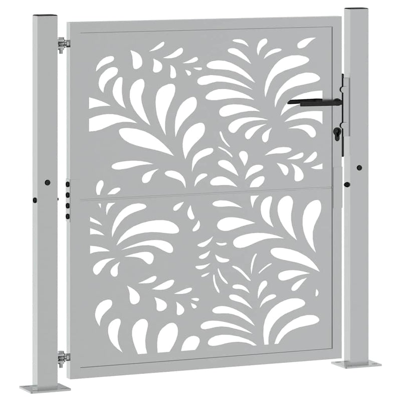 Load image into Gallery viewer, Vidaxl poort met golfontwerp 100x100 cm weervast staal