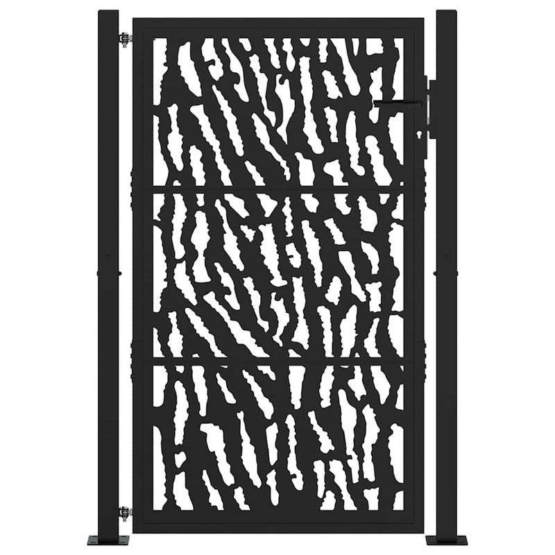 Load image into Gallery viewer, Vidaxl poort met sporenontwerp 100x150 cm staal zwart