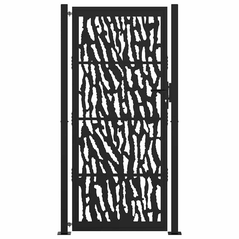 Load image into Gallery viewer, Vidaxl poort met sporenontwerp 100x200 cm staal zwart