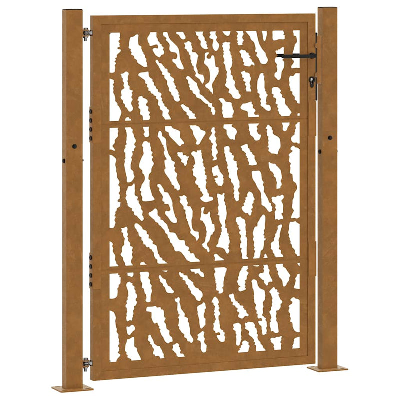 Load image into Gallery viewer, Vidaxl poort met sporenontwerp 100x125 cm weervast staal