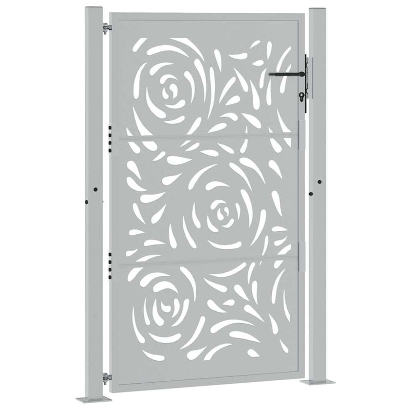 Load image into Gallery viewer, Vidaxl poort met vlamontwerp 100x150 cm weervast staal