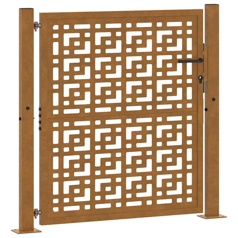 Load image into Gallery viewer, Vidaxl poort met kruisontwerp 100x100 cm weervast staal