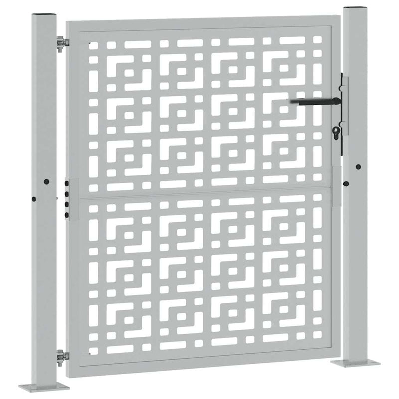 Load image into Gallery viewer, Vidaxl poort met kruisontwerp 100x100 cm weervast staal