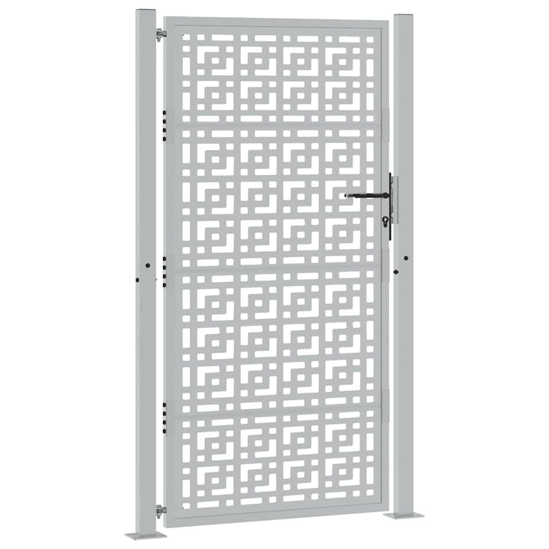 Load image into Gallery viewer, Vidaxl poort met kruisontwerp 100x175 cm weervast staal