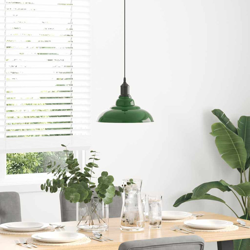 Load image into Gallery viewer, Vidaxl hanglamp in hoogte verstelbaar e27 ø31 cm metaal glanzend groen