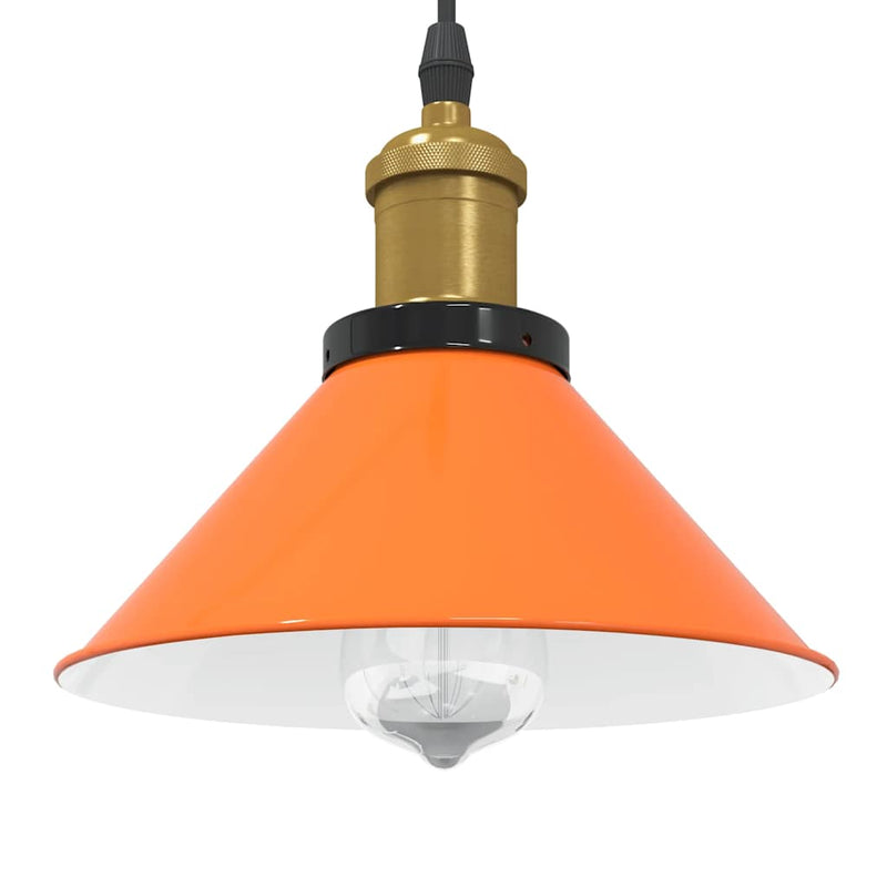 Load image into Gallery viewer, Vidaxl hanglamp in hoogte verstelbaar e27 ø22cm metaal glanzend oranje