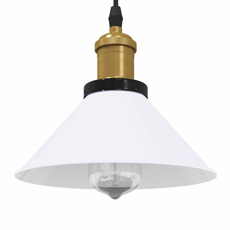 Load image into Gallery viewer, Vidaxl hanglamp in hoogte verstelbaar e27 ø22 cm metaal glanzend wit
