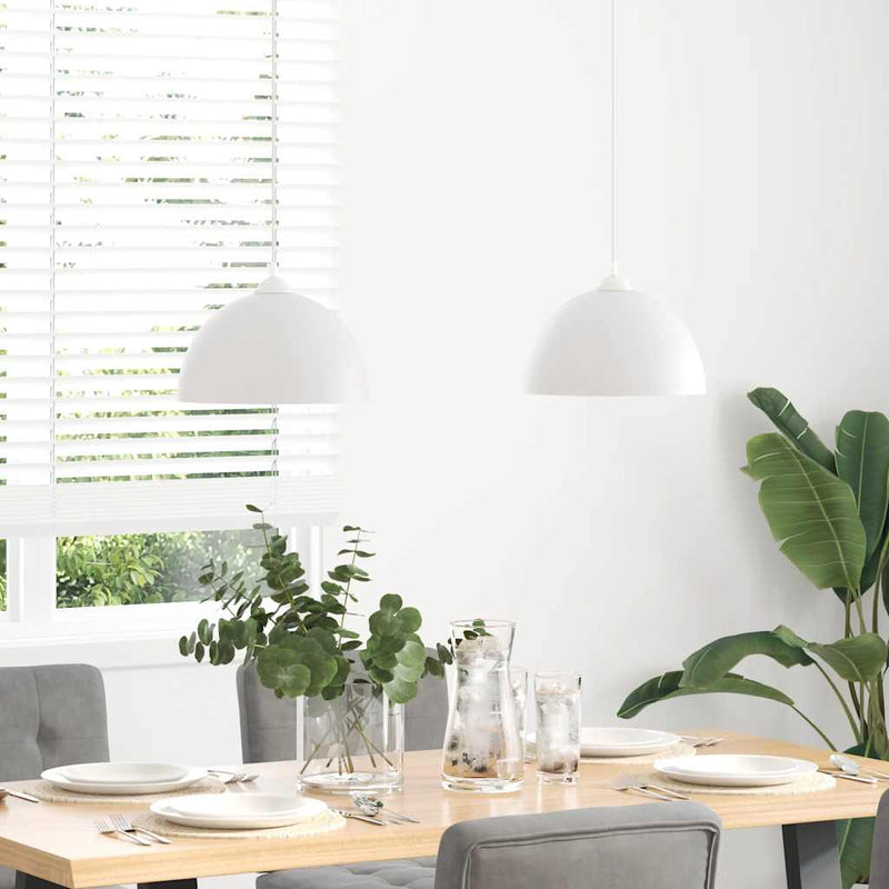 Load image into Gallery viewer, Vidaxl hanglampen 2 st in hoogte verstelbaar e27 30 cm metaal wit