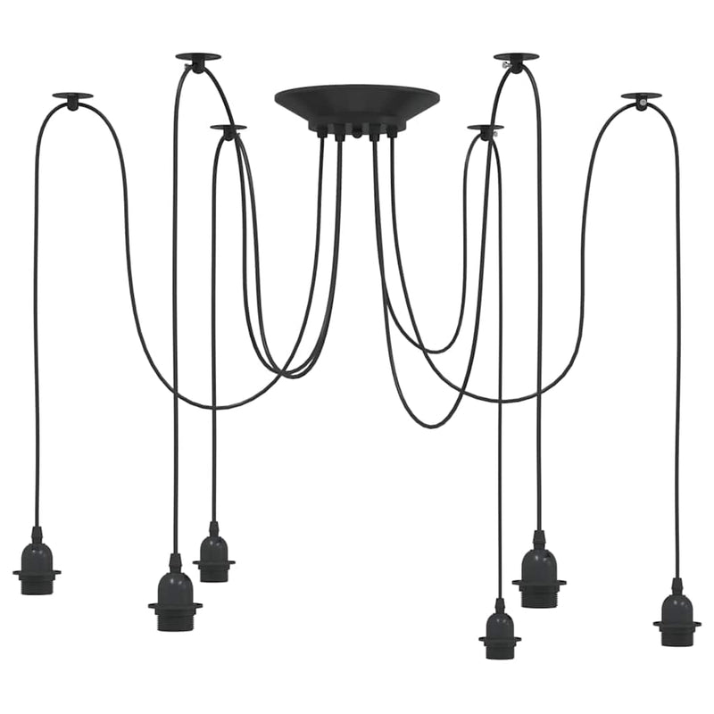 Load image into Gallery viewer, Vidaxl hanglamp met 6 lamphouders e27 metaal zwart