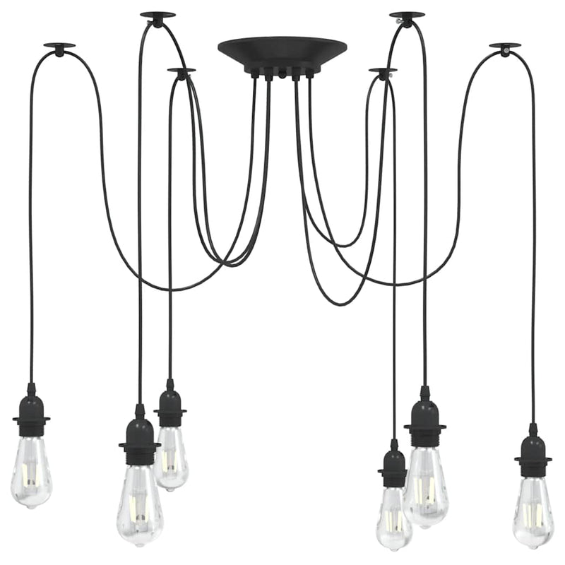 Load image into Gallery viewer, Vidaxl hanglamp met 6 lamphouders e27 metaal zwart