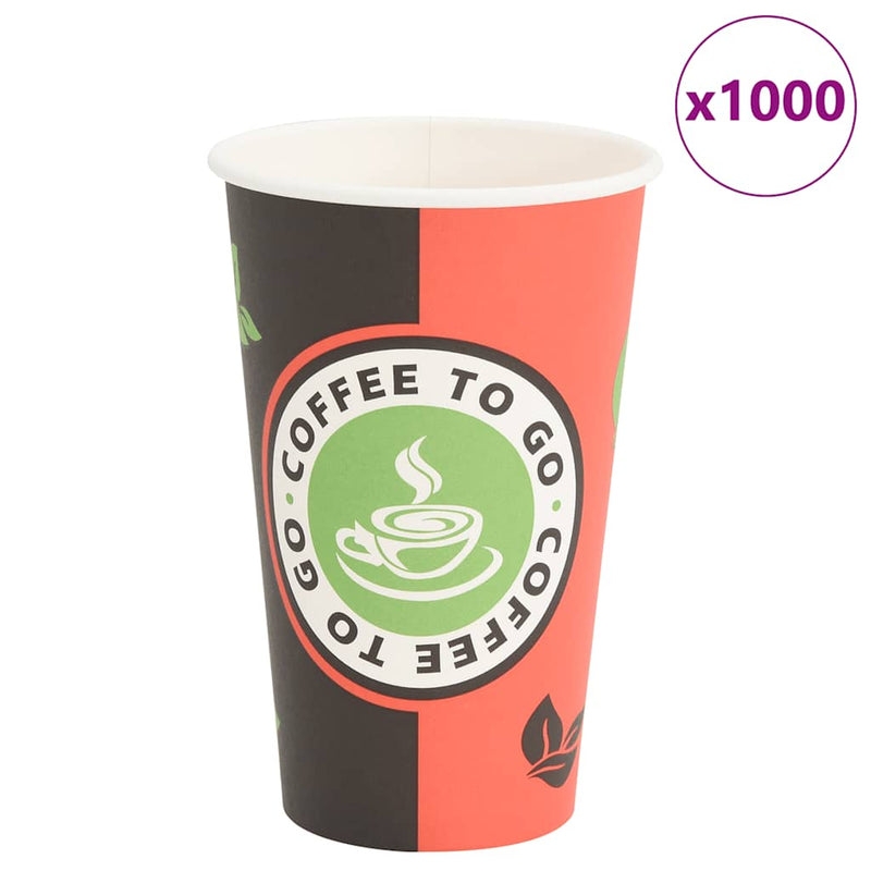 Load image into Gallery viewer, Vidaxl papieren koffiekopjes 1000 st 16oz 400 ml rood en zwart