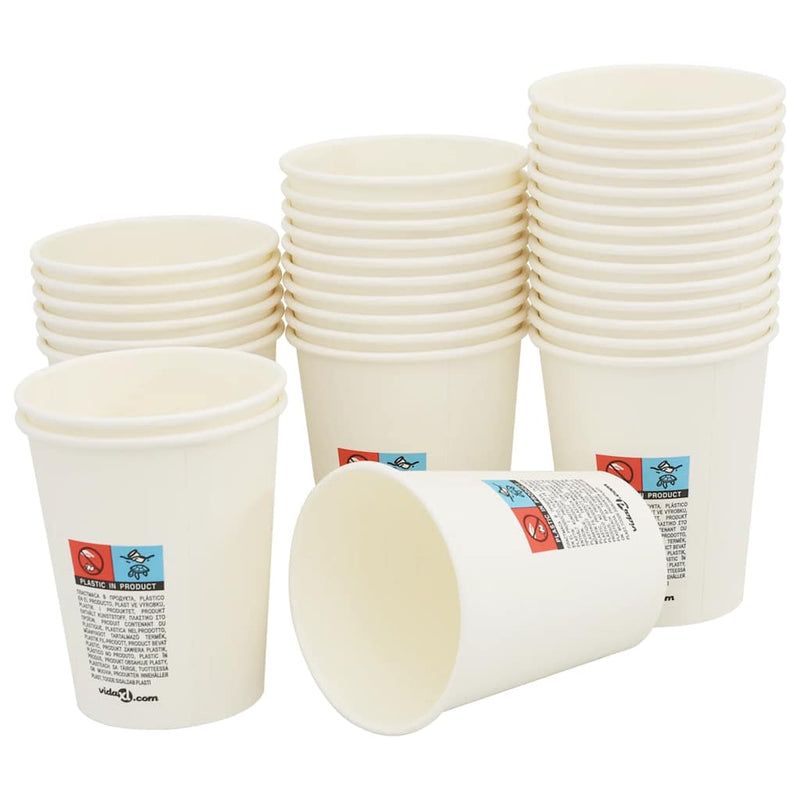 Load image into Gallery viewer, Vidaxl papieren koffiekopjes 1000 st 8oz 200 ml wit