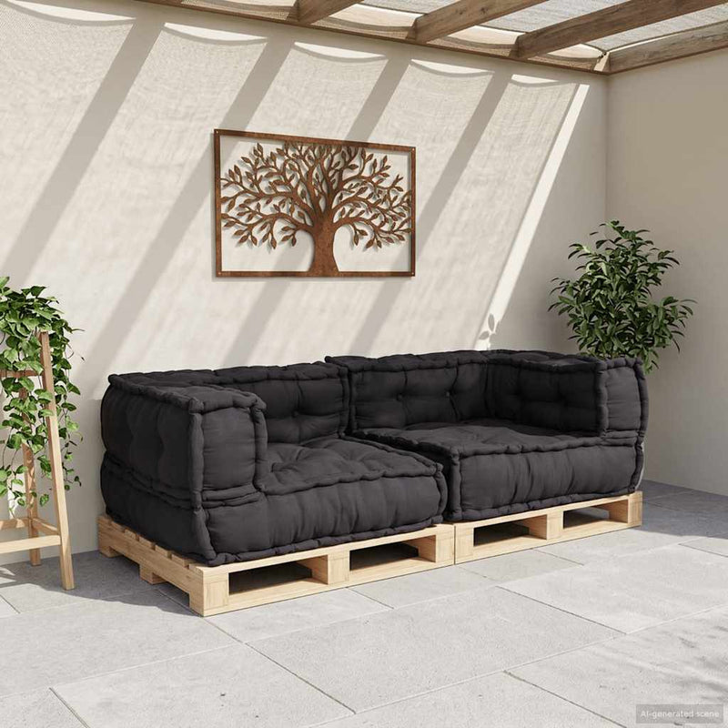Load image into Gallery viewer, Vidaxl 2-zits modulaire bank 140x70x36 stof antracietkleurig
