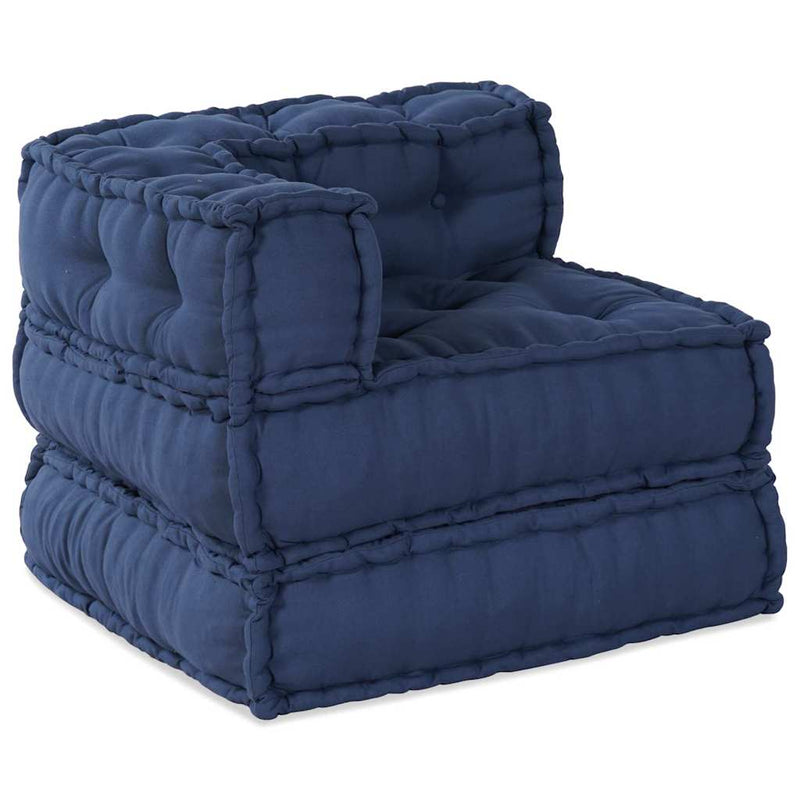 Load image into Gallery viewer, Vidaxl modulair hoekbank indigo 70 x 70 x 56 cm stof