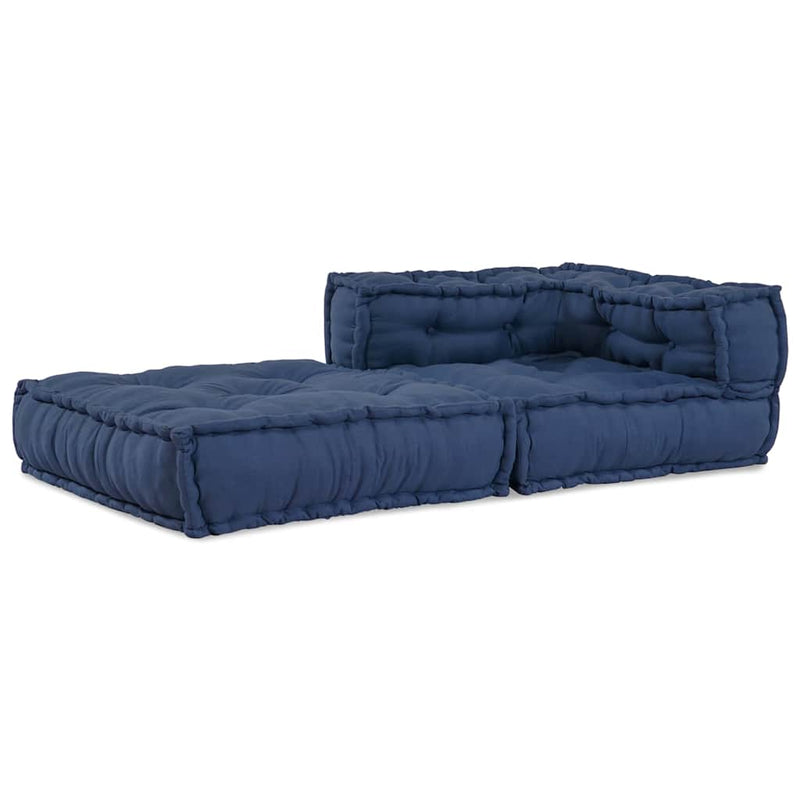 Load image into Gallery viewer, Vidaxl modulair hoekbank indigo 70 x 70 x 56 cm stof
