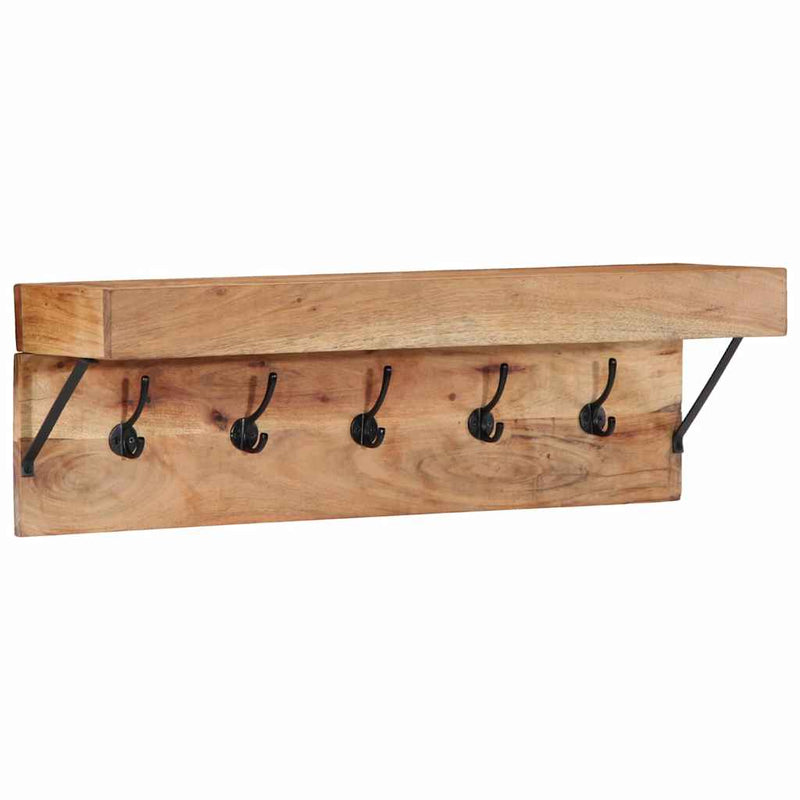 Load image into Gallery viewer, Vidaxl kapstok met plank bruin 73 x 19 x 23 cm massief acaciahout