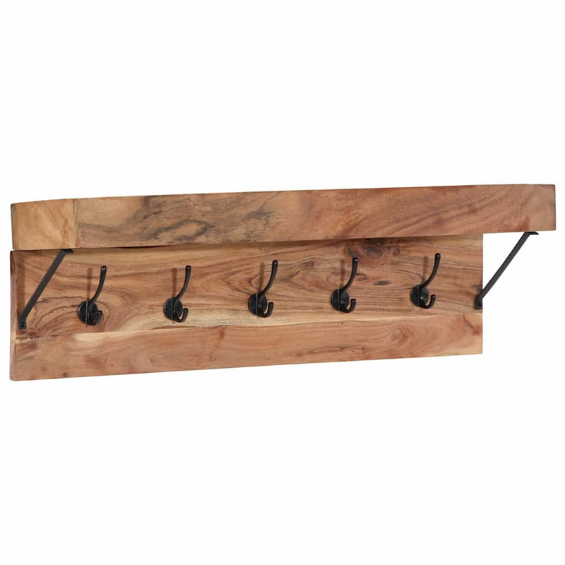 Load image into Gallery viewer, Vidaxl kapstok met plank bruin 73 x 19 x 23 cm massief acaciahout