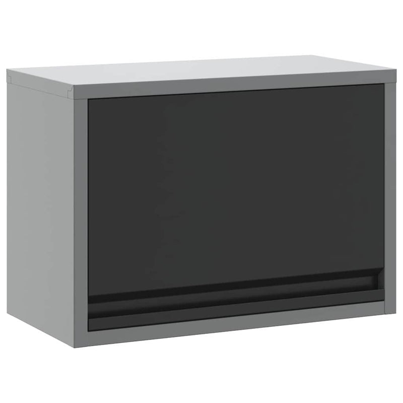 Load image into Gallery viewer, Vidaxl gereedschapskast met opslag zwart en grijs 50 x 25 x 35 cm