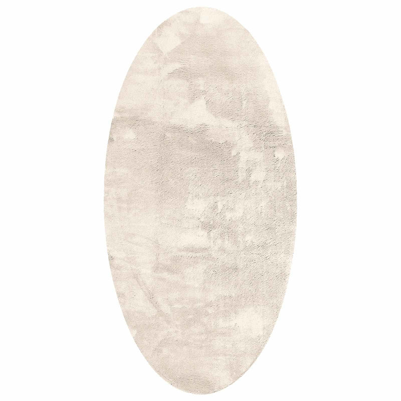 Load image into Gallery viewer, Vidaxl vloerkleden ovaal huarte beige 100 x 200 cm 100% polyester