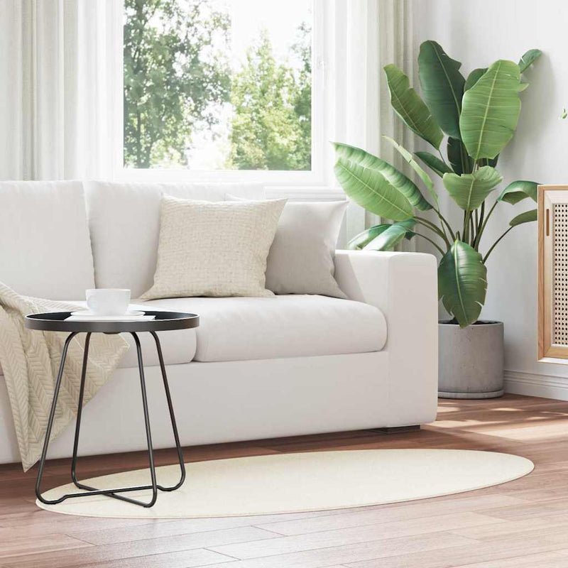 Load image into Gallery viewer, Vidaxl vloerkleden ovaal huarte crème 80 x 150 cm 100% polyester