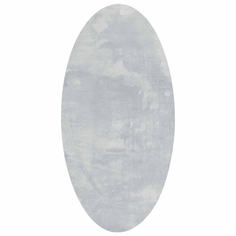 Load image into Gallery viewer, Vidaxl vloerkleden ovaal huarte grijs 80 x 150 cm 100% polyester