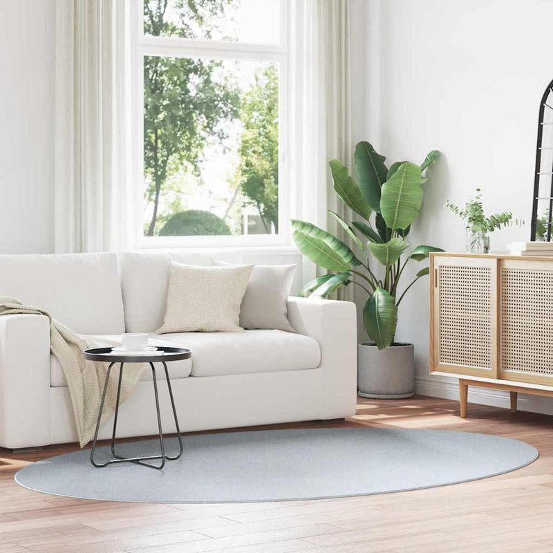 Load image into Gallery viewer, Vidaxl vloerkleden ovaal huarte grijs 160 x 230 cm 100% polyester