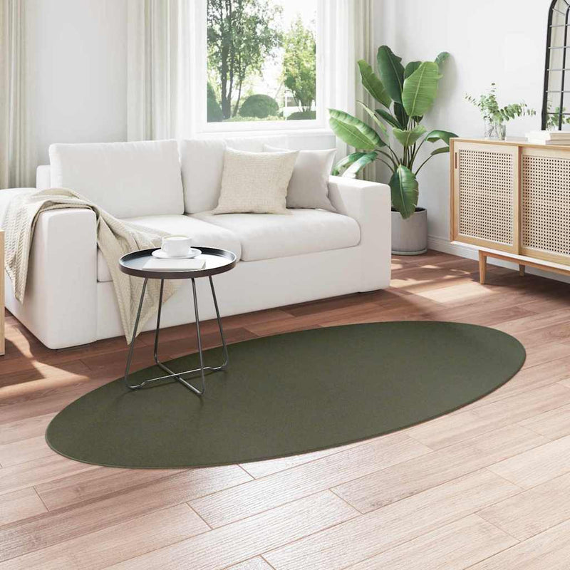 Load image into Gallery viewer, Vidaxl vloerkleden ovaal huarte bosgroen 100 x 200 cm 100% polyester