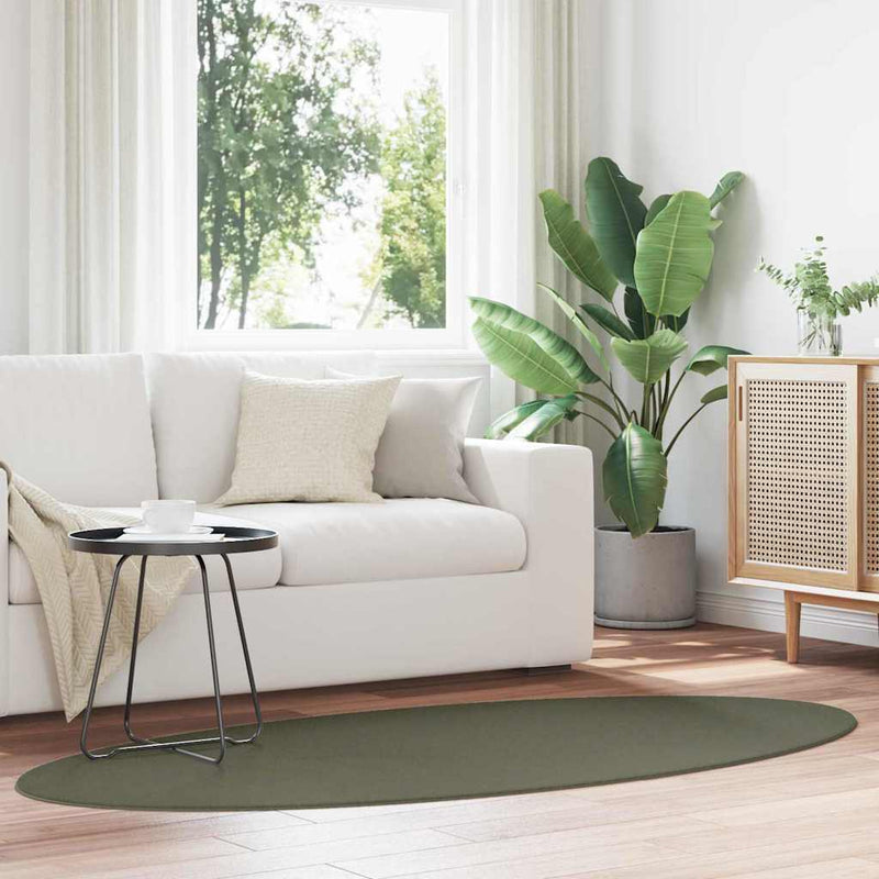 Load image into Gallery viewer, Vidaxl vloerkleden ovaal huarte bosgroen 170 x 120 cm 100% polyester