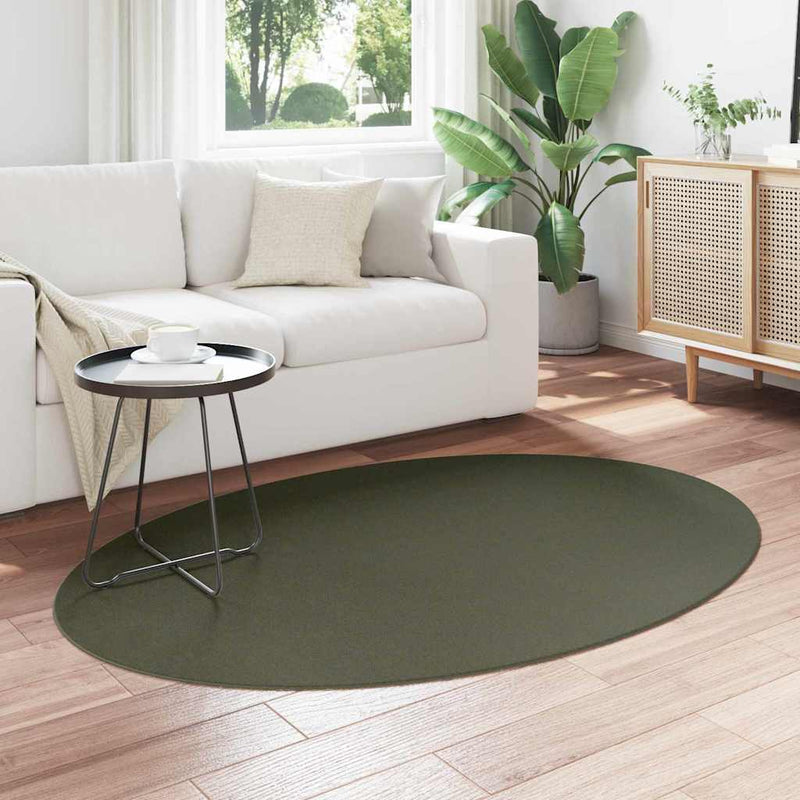 Load image into Gallery viewer, Vidaxl vloerkleden ovaal huarte bosgroen 170 x 120 cm 100% polyester