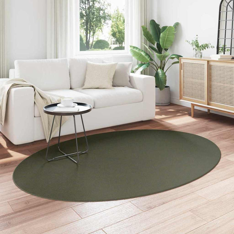 Load image into Gallery viewer, Vidaxl vloerkleden ovaal huarte bosgroen 140 x 200 cm 100% polyester