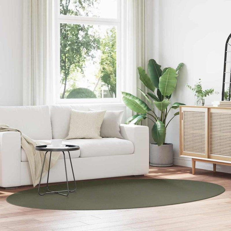 Load image into Gallery viewer, Vidaxl vloerkleden ovaal huarte bosgroen 160 x 230 cm 100% polyester