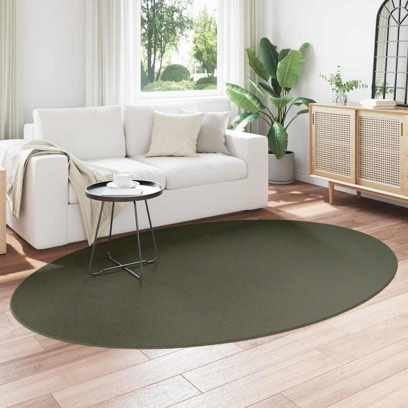Load image into Gallery viewer, Vidaxl vloerkleden ovaal huarte bosgroen 160 x 230 cm 100% polyester
