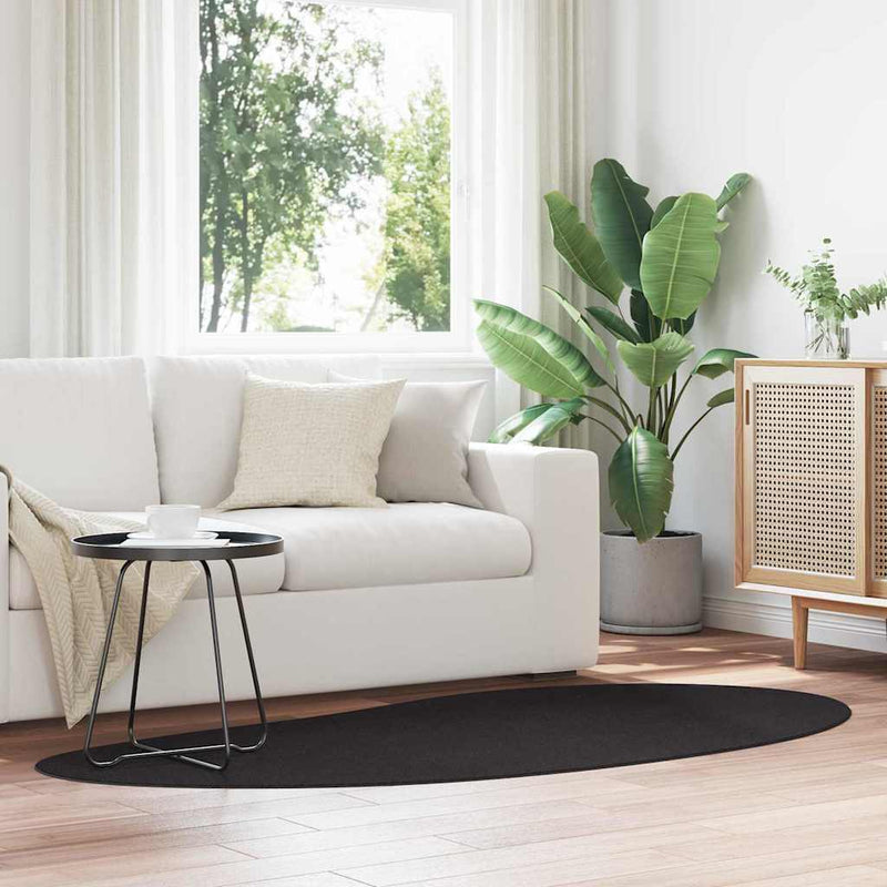 Load image into Gallery viewer, Vidaxl vloerkleden huarte zwart 100 x 200 cm polyester